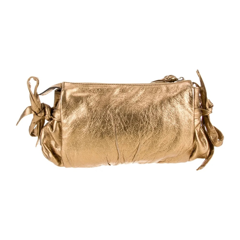 GUCCI Hysteria Gold Metallic Designer Women's Clutch - Picture 3 of 8